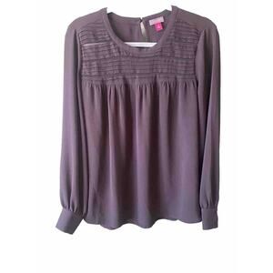 Vince Camuto Womens Medium Black Long Sleeve Lightweight Office Career Blouse